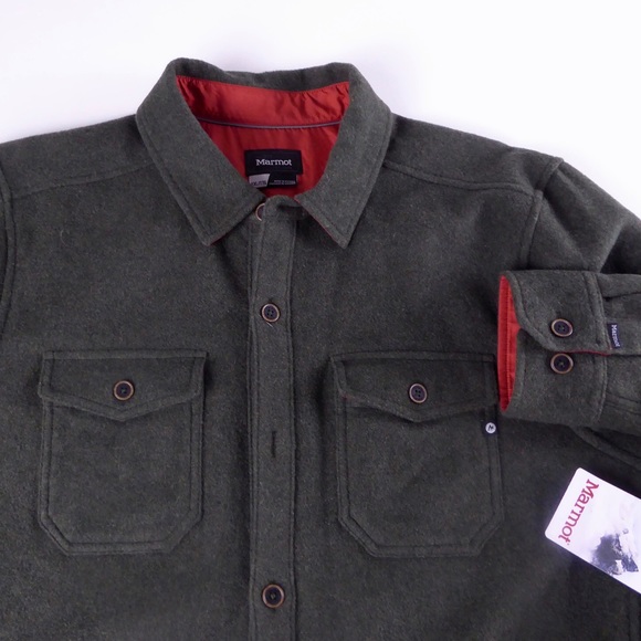 Marmot Stilson Wool Blend Button Shirt Jacket NWT - Picture 2 of 8